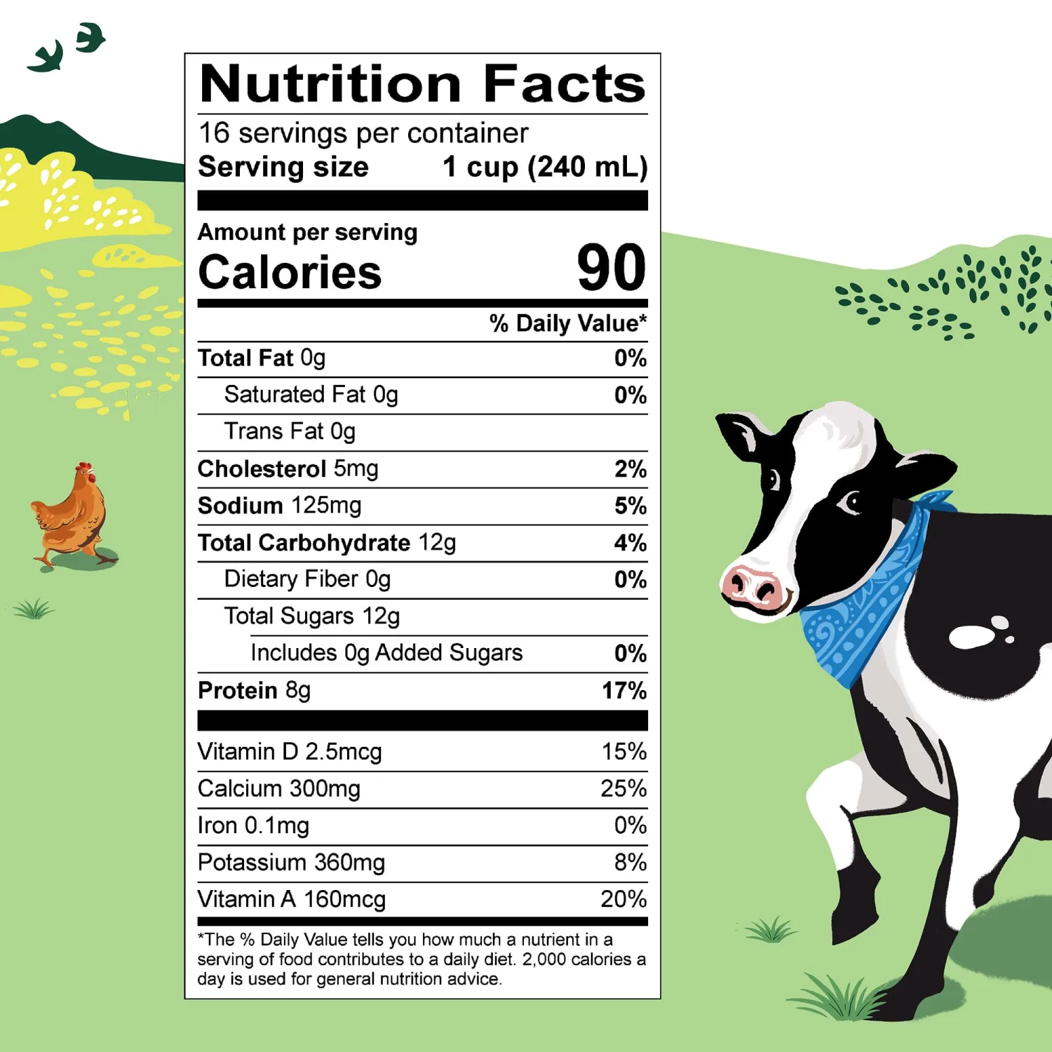 Organic Valley, Organic Skim Milk, 128 oz (Gallon)