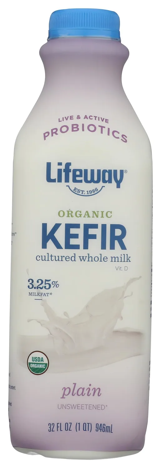 Lifeway Organic Plain Unsweetened Kefir, 32 FZ