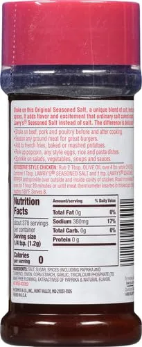 Lawry's Casero Original Seasoned Salt Shaker, Economy Size, 16 oz, Red Color (Pack of 2)