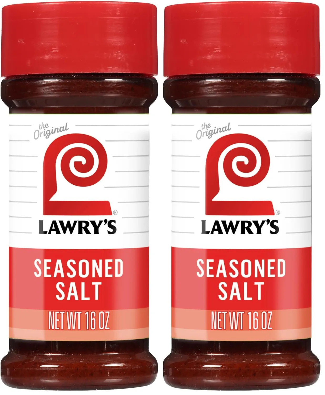 Lawry's Casero Original Seasoned Salt Shaker, Economy Size, 16 oz, Red Color (Pack of 2)