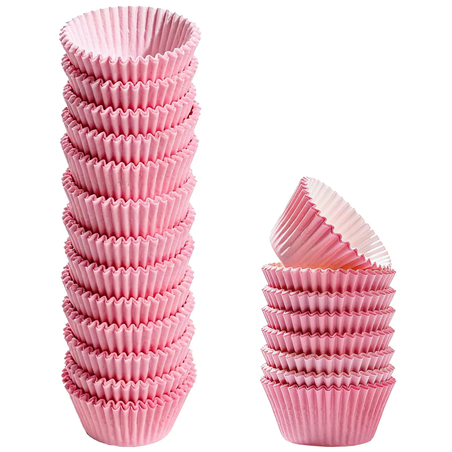 1000 Pcs 1 Inch Mini Muffin Liners,Muffin Liner for Baking White Cupcake Papers Baking Cup Liners,Used for 48 Cup Mini Muffin Pa (Pink)
