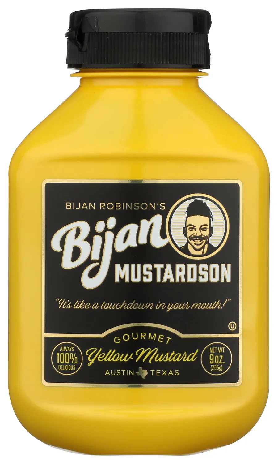 Bijan Mustardson Yellow Mustard, Kosher, 9 Ounces (Pack Of 9)
