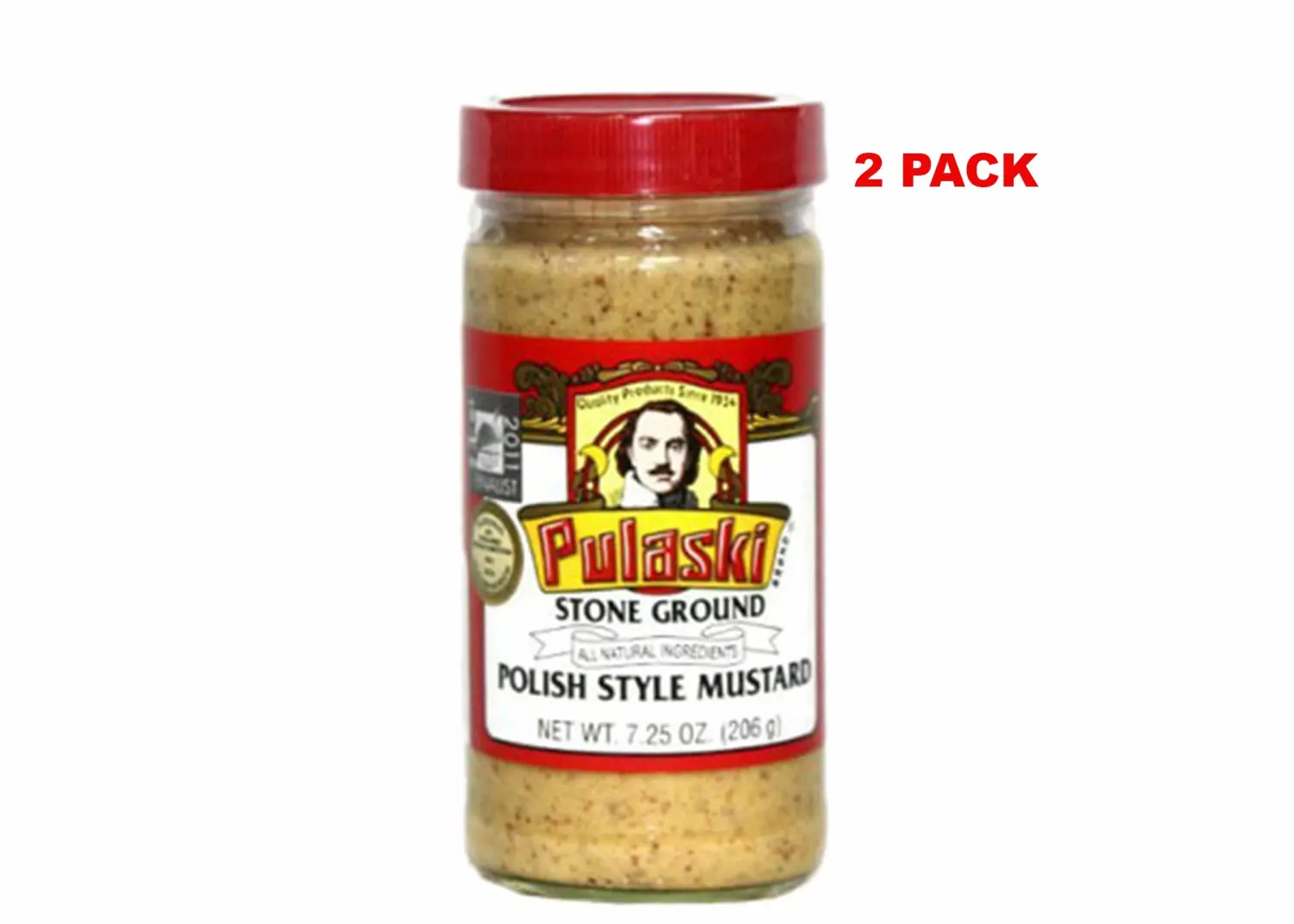 Granda Pulaski Stone Ground Polish Style Mustard,7.25 oz. x 2 pck