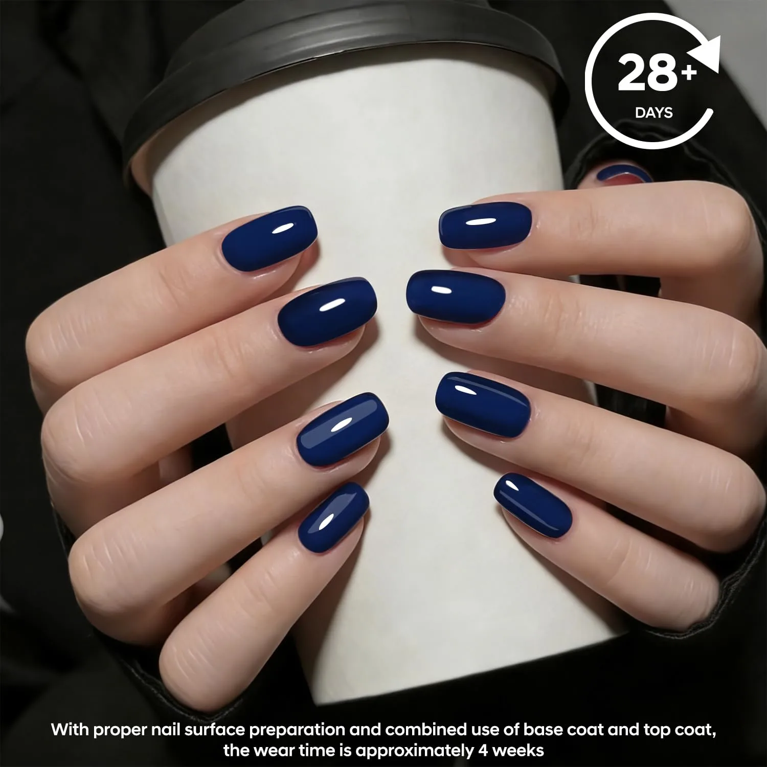 9ml Soak-Off UV/LED Blue Gel Nail Polish, Navy Blue (X010), For DIY Manicure & Salon Use, Gifts for Women