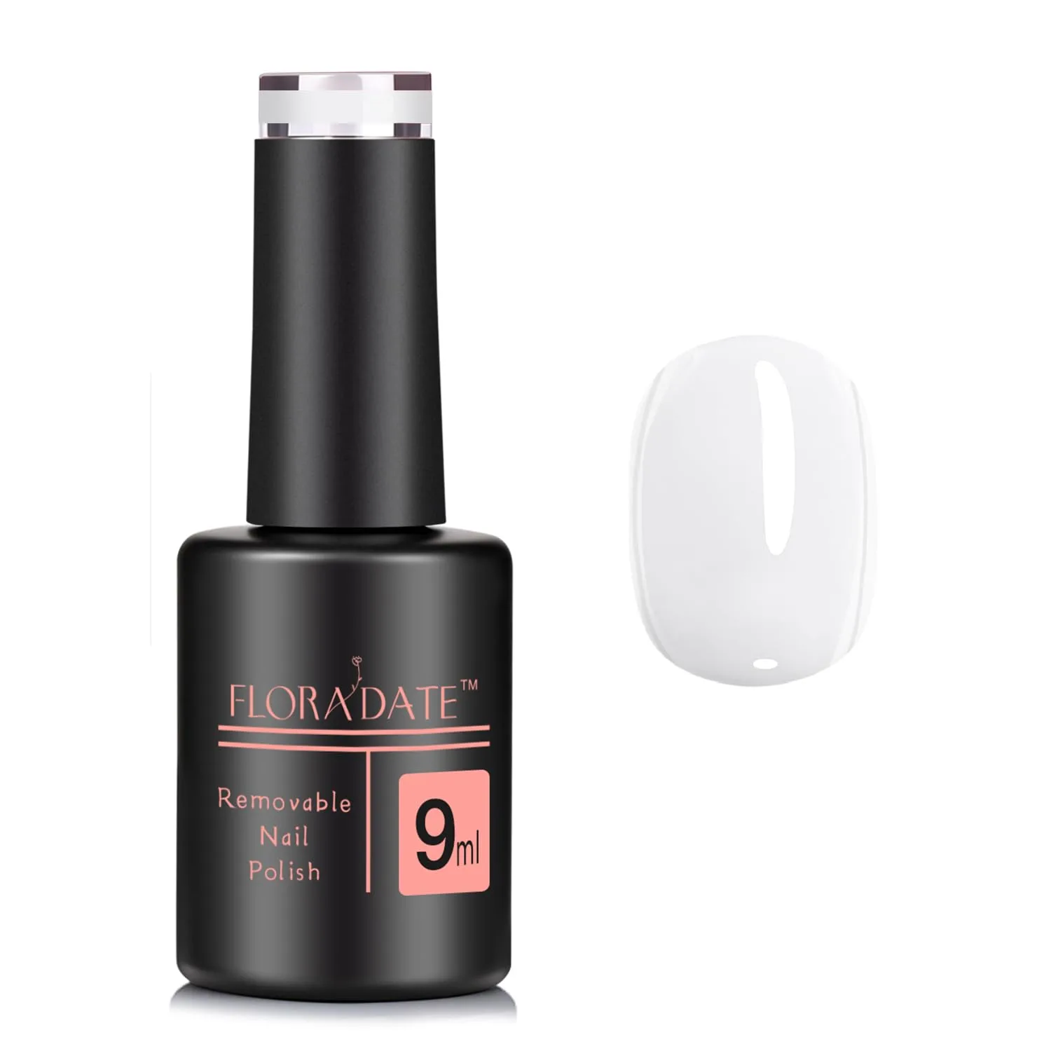 9ml Soak-Off UV/LED White Gel Nail Polish, Pure Ivory White (X023), For DIY Manicure & Salon Use, Gifts for Women