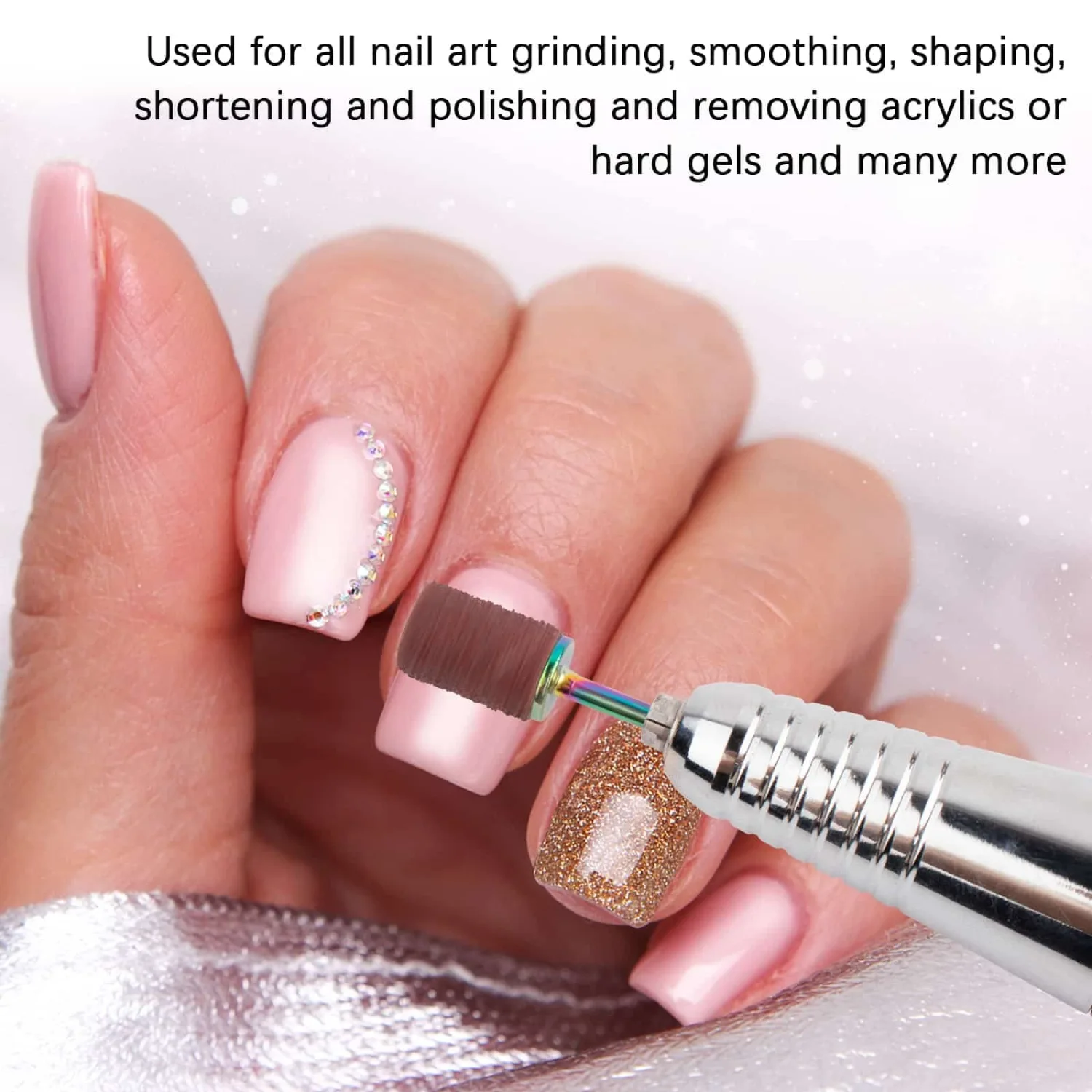 Sanding Bands for Nail Drill,300Pcs Nail Sanding Bands 80#100#120#150#180#240#Different Grit with 3/32Inch Mandrel Nail Drill Bits
