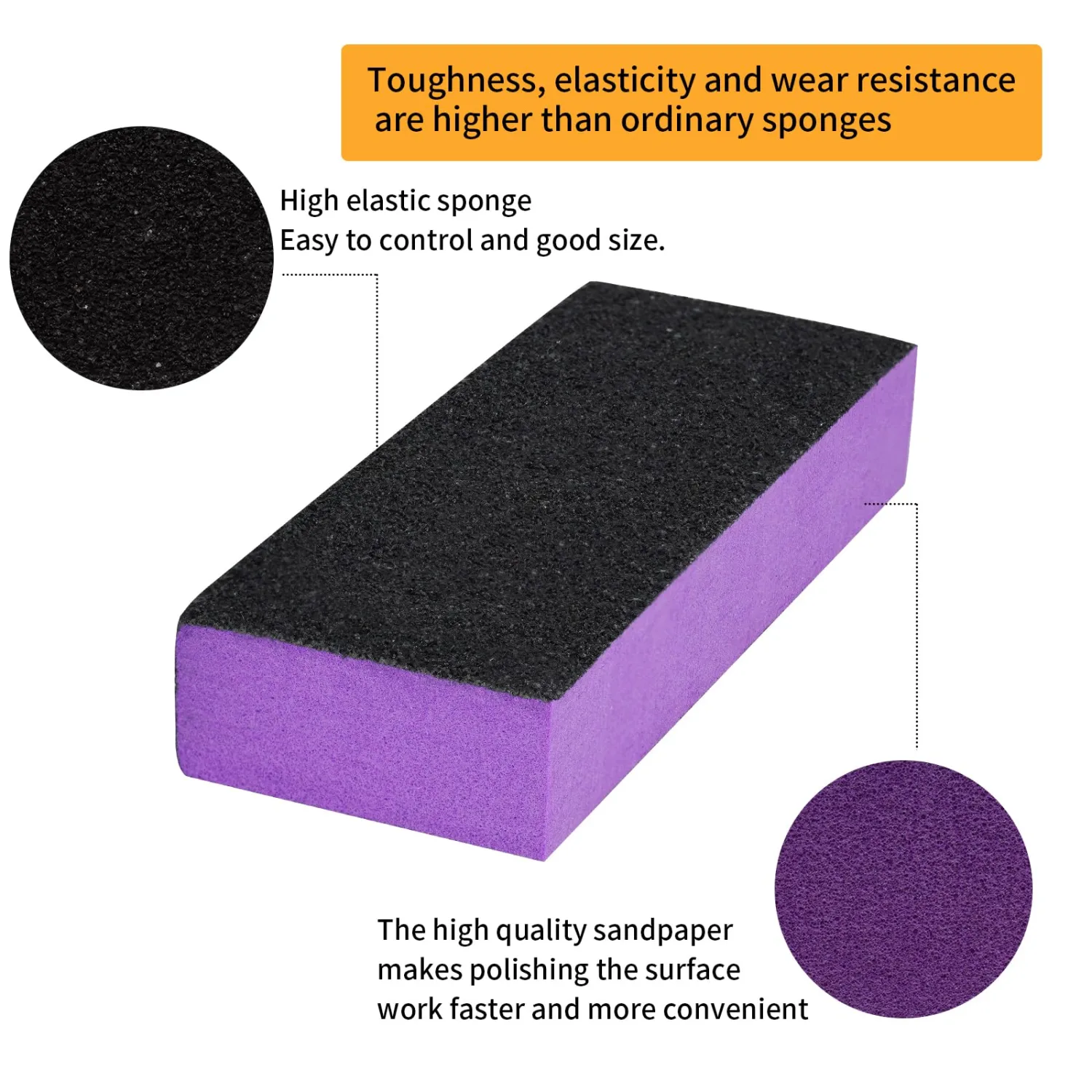 LNAUJS Nail File and Thin Buffer Block, Reusable Black Half Crescent Shape Double Sided Manicure Tools, Thin Sanding Buffing Grinding Plisher File, 100/180 Grit