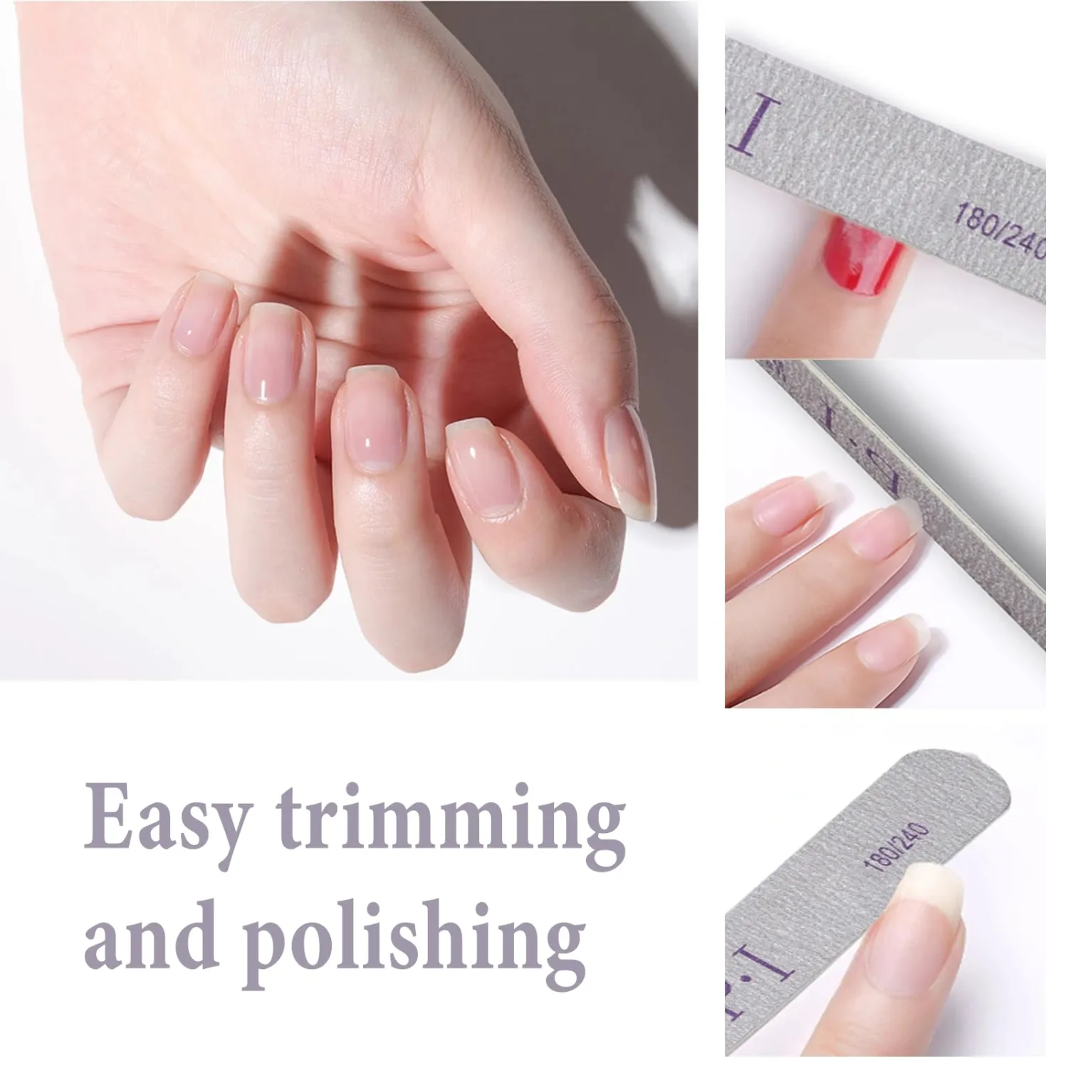 Nail Files and Buffers,Nail Buffer Block,Buffer Nail File and Set,Reusable 7 Way and 180/240 Grit Nail File