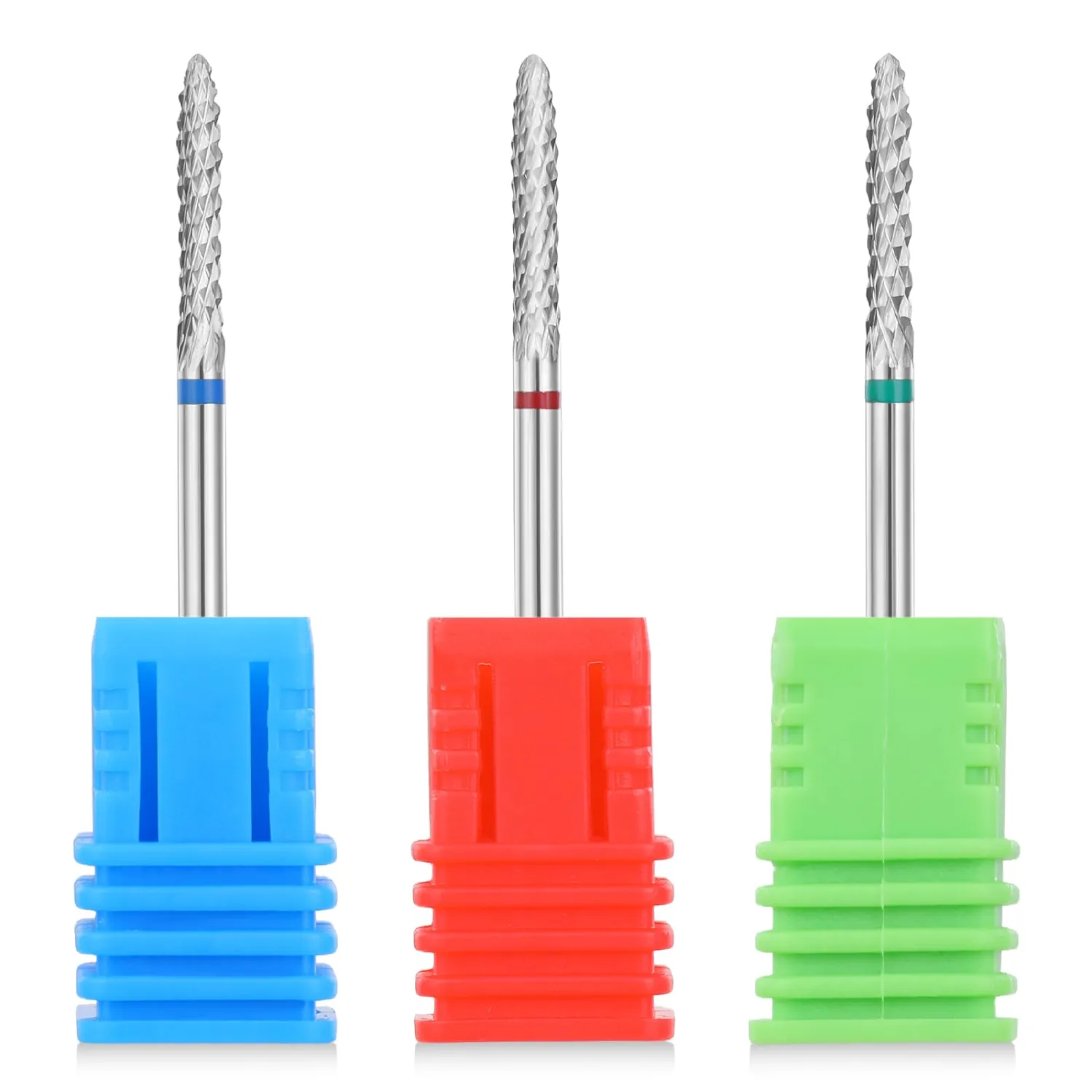 3pack Cuticle Nail Drill Bit, 3/32" Tungsten Carbide Nail Buffer Bit for Gel Remover Drill Bit Under Nail Cleaner Dead Skin Nail Prepare for Nail Cuticle Clean Manicure Safety Tools Electric Nail File