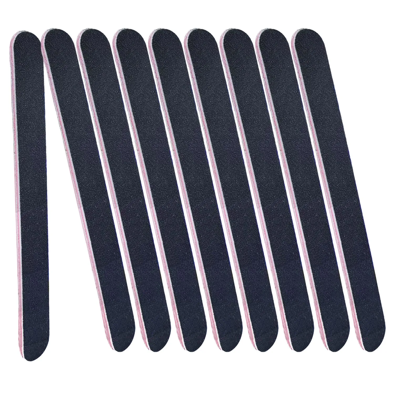 Nail Files Bulk, 9 Pack 7 Inches Disposable Double Sided 100/180 Grit Emery Boards Manicure Pedicure Tools(9)