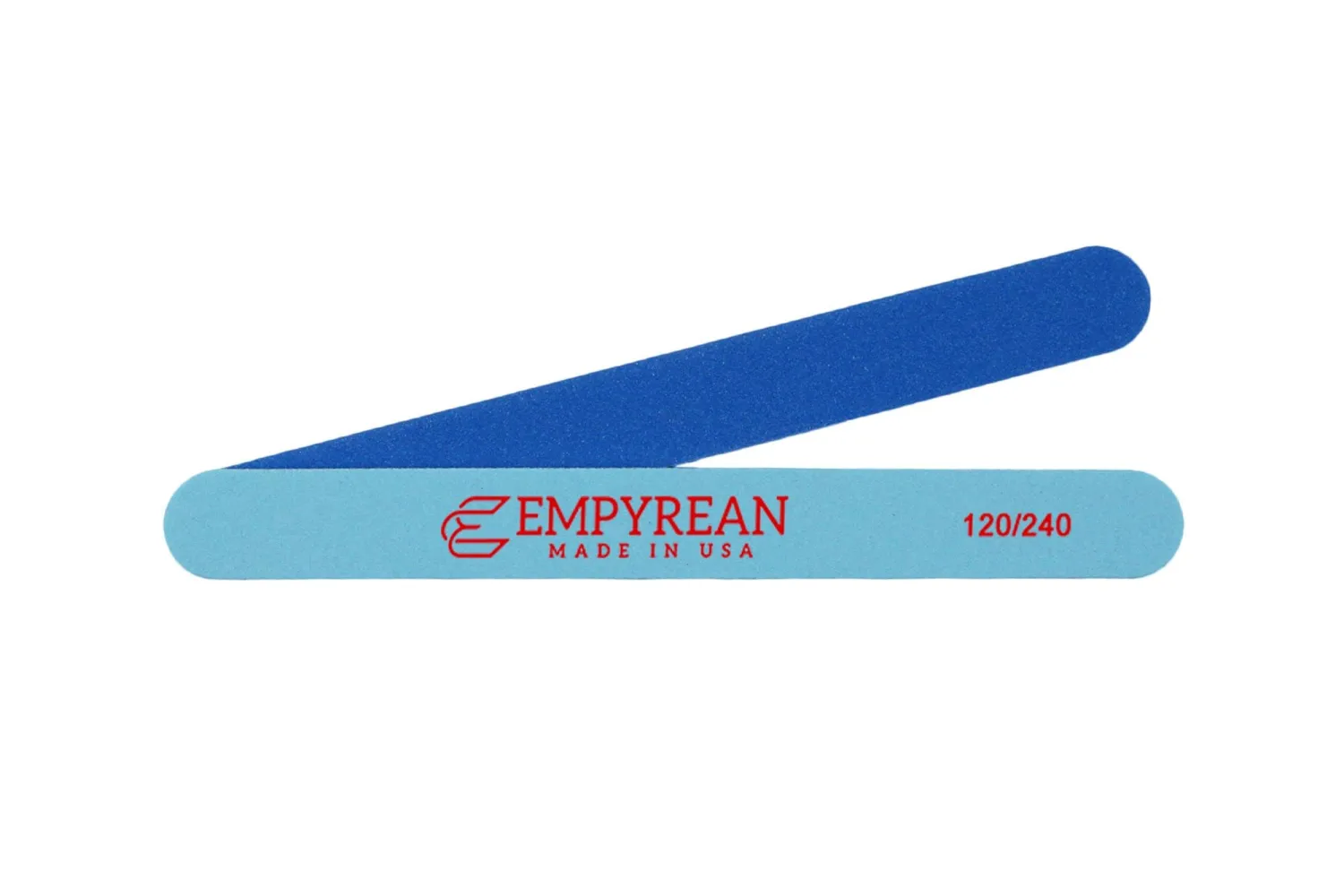 Empyrean Premium Nail Files | Made in USA | Coarse 120/240 Fine | Professional's Choice | Disinfectable Washable Reusable | Blue Nail File | Double Sided