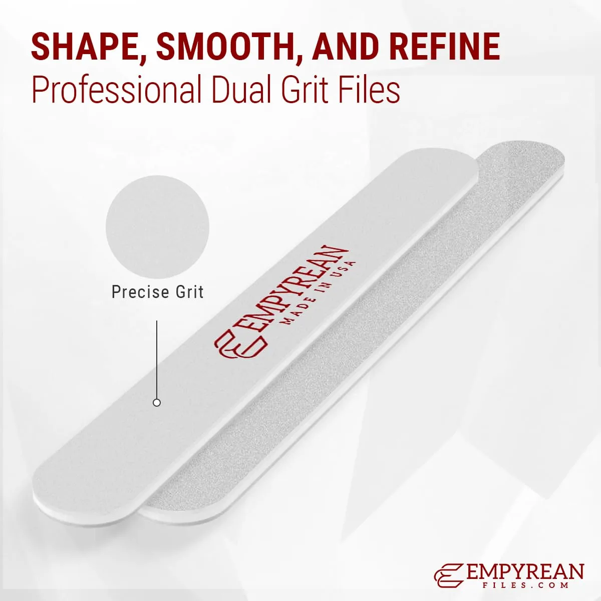 Empyrean Premium Nail Files | Made in USA | Coarse 120/240 Fine | Professional's Choice | Disinfectable Washable Reusable | Blue Nail File | Double Sided