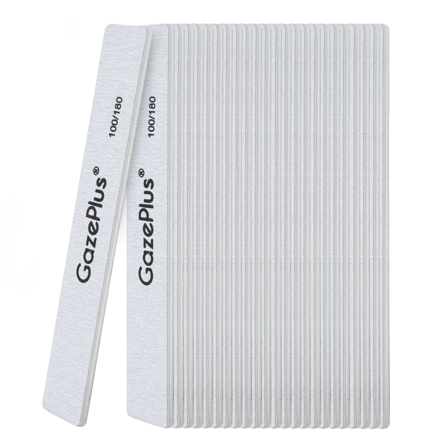 Nail Files, 24 PCS Fingernail Files 7" Long 100/180 Grit Emery Boards for Nails Professional Nail File Bulk Washable Suitable for Both Acrylic and Natural Nails Zebra