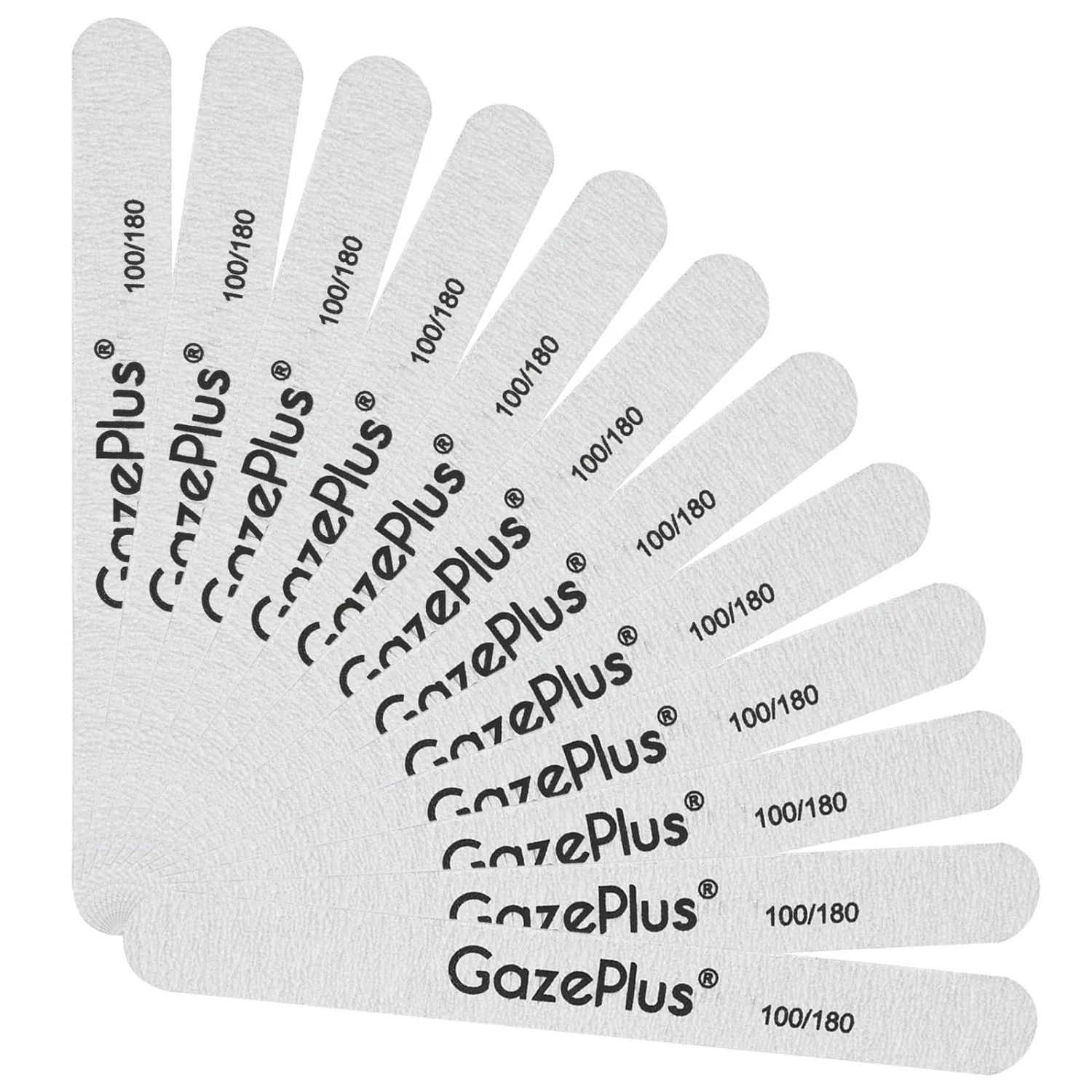 Nail Files, 12 PCS Fingernail Files 7" Long 100/180 Grit Emery Boards for Nails Professional Nail File Bulk Washable Suitable for Both Acrylic and Natural Nails Zebra