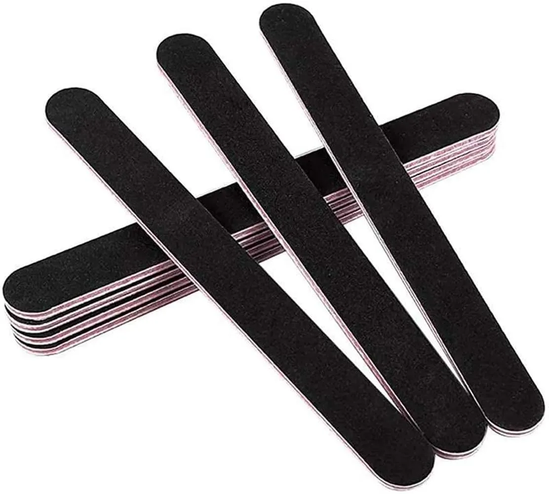 12PCS Professional Nail File Set Nail Files & Buffers for Acrylic False Nails Double Sided Emery Board Nail Buffering Files for Home and Salon Use Professional Nail Files