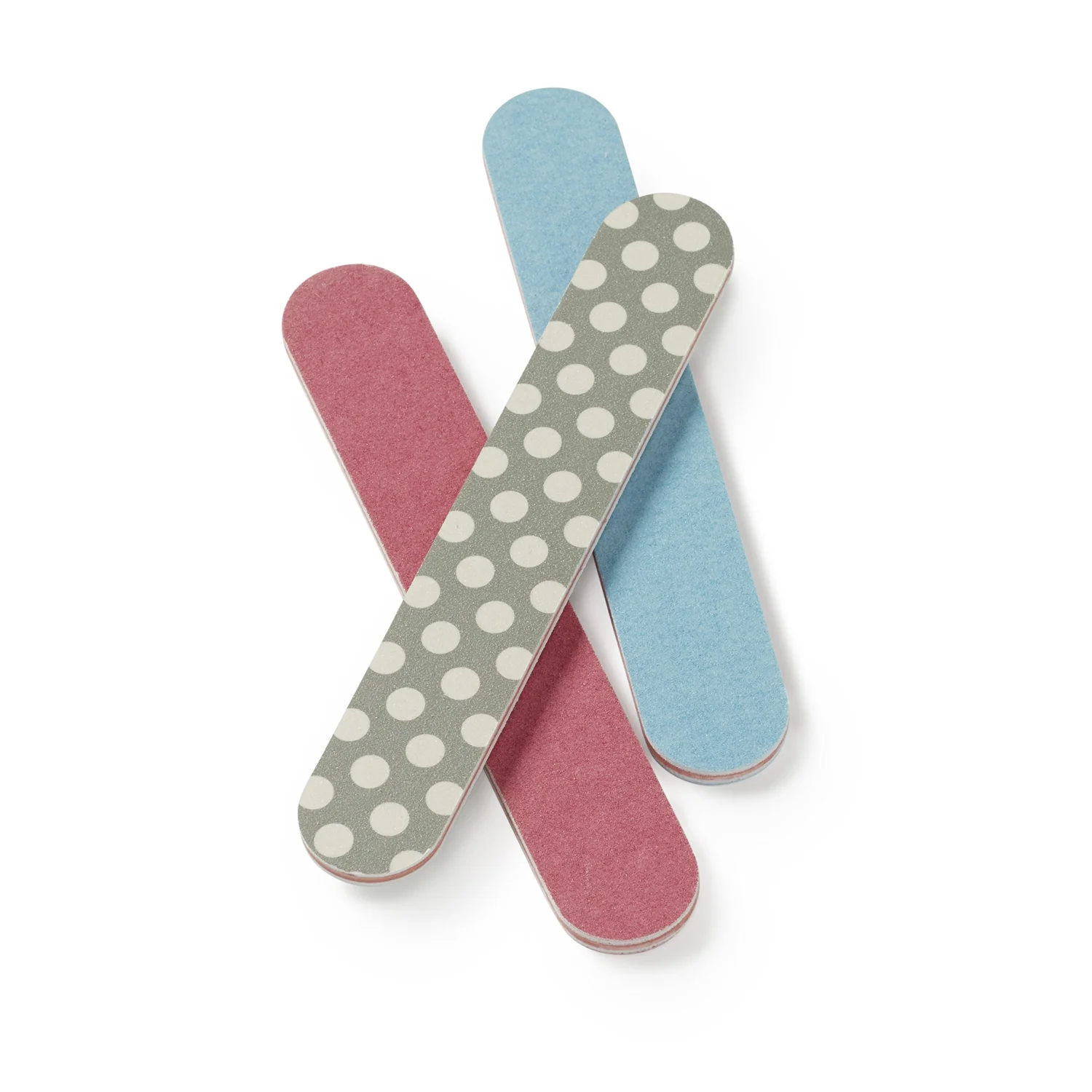 Manicare Pack of 3 Small Cushioned Emery Boards, Nail Files for Shaping Artificial and Natural Nails, Double Sided Medium Grit, Durable, for at Home DIY Salon Professional Manicure Or Pedicure