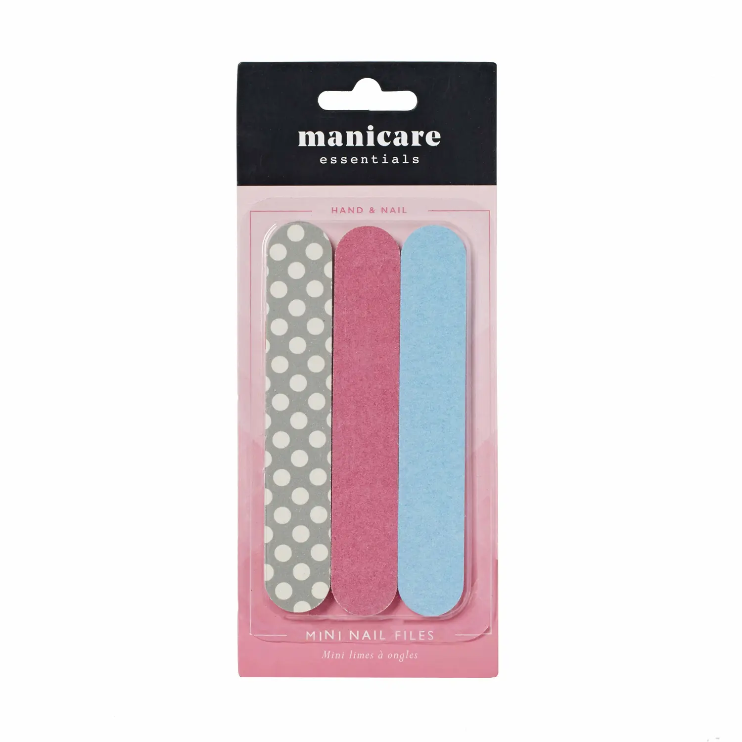 Manicare Pack of 3 Small Cushioned Emery Boards, Nail Files for Shaping Artificial and Natural Nails, Double Sided Medium Grit, Durable, for at Home DIY Salon Professional Manicure Or Pedicure