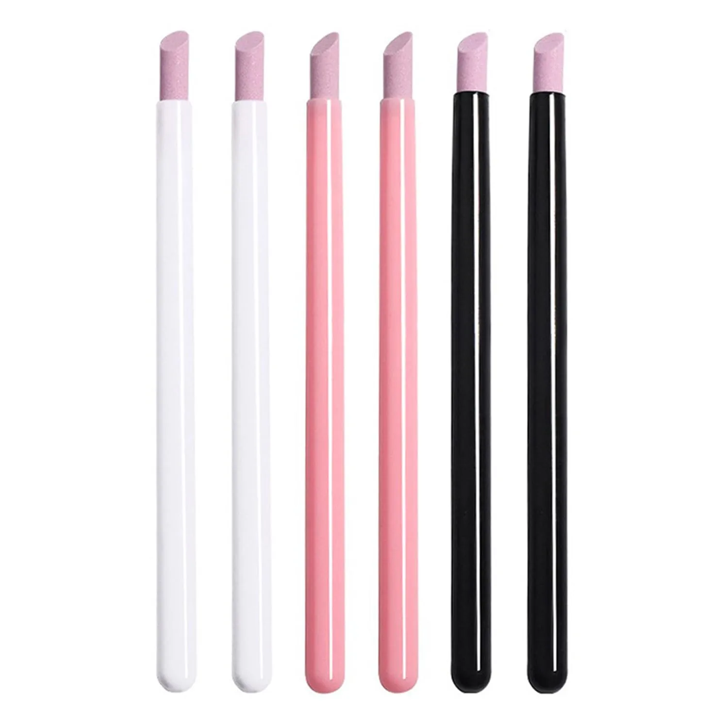 6PCS Stone Sanding Nail File Tools Nail File Cuticle Remover Trimmer Buffer Pedicure Pen Washable Manicure & Pedicure Tool Nail Salon Makeup Cosmetic Tool