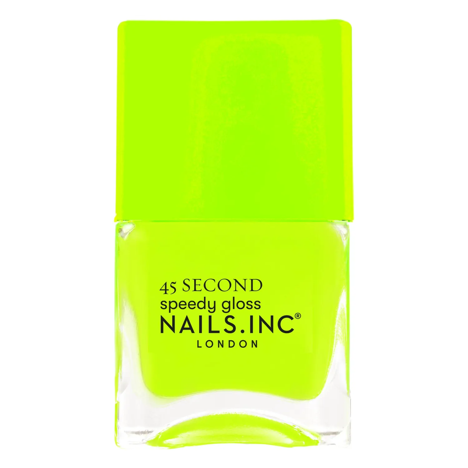 Nails Inc 45 Second Speedy Gloss, Daisy, Green, Neon, Glossy, No Chip, Long Lasting, Quick Dry, Air Dry, Professional Manicures & Pedicures, Fingernails & Toenails, Vegan Nail Polish, 0.47 Fl Oz