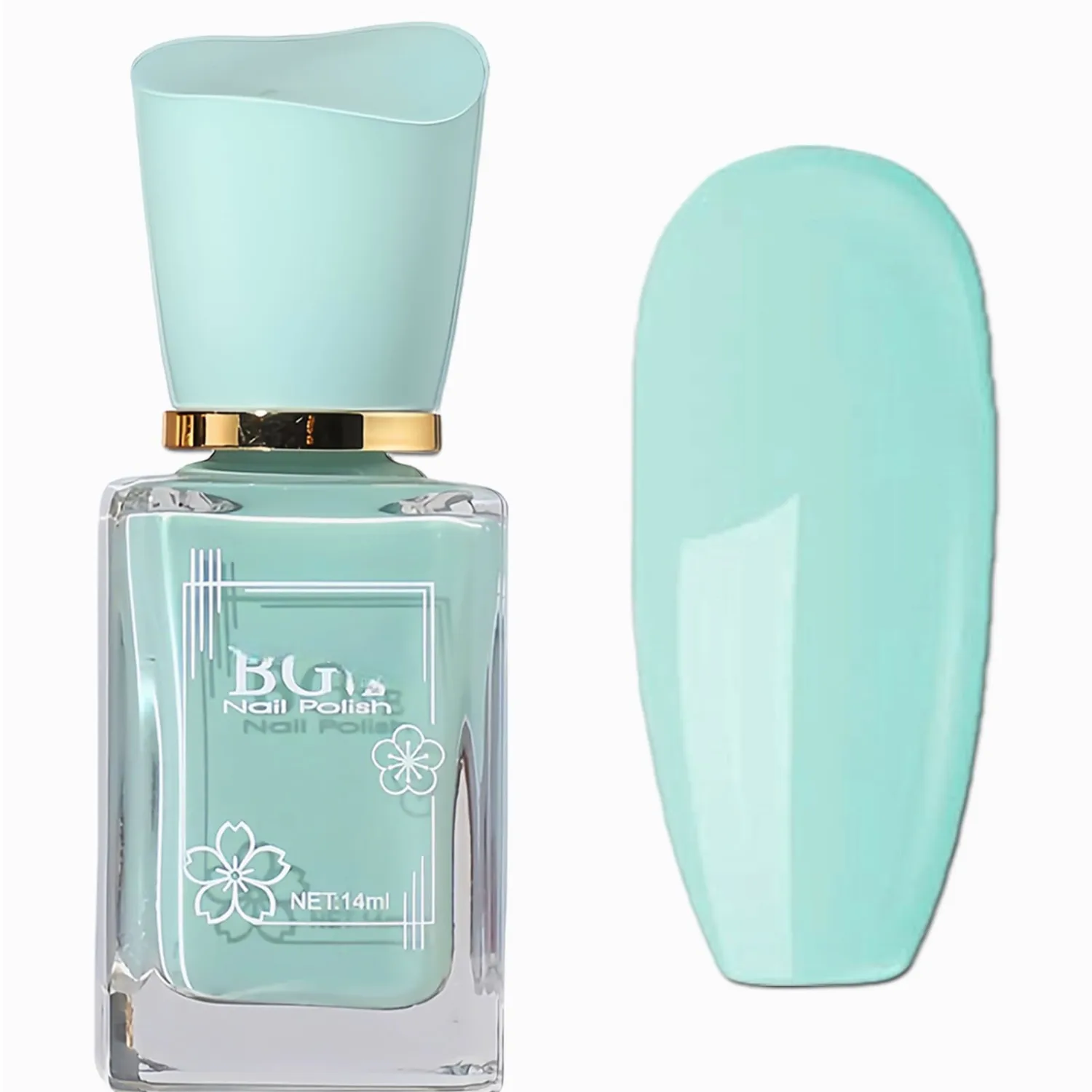Light Blue Nail Polish Non Gel, Air Dry Blue Nail Polish No UV Light Needed, Non Toxic Pastel Polish Color for Girls Women, Quick Dry Vegan Nailpolish, Soft Nail Lacquer