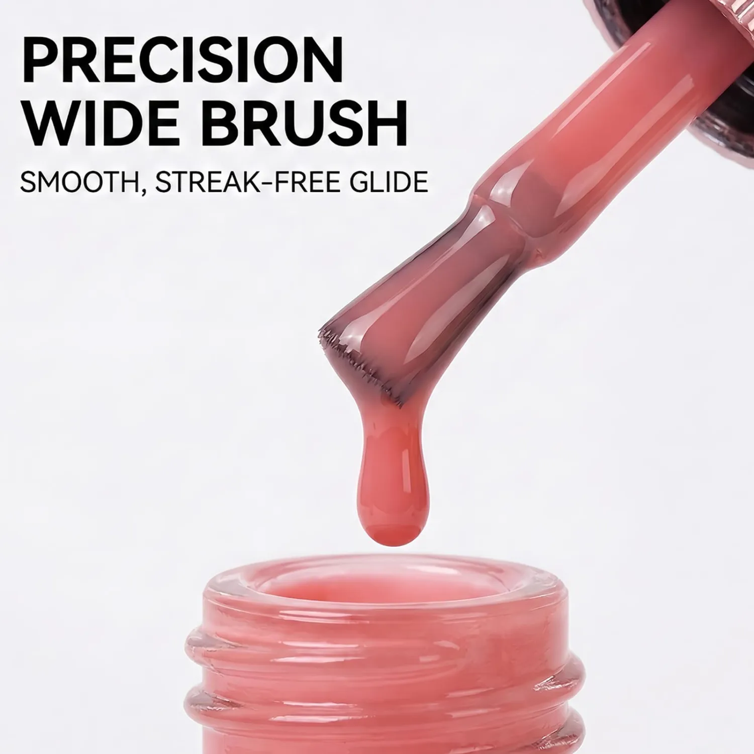Jelly Pink Nail Polish 12ML, Sheer Translucent Pink Quick Dry, Air Dry Glossy Finish, No UV Lamp Needed for Women Girls