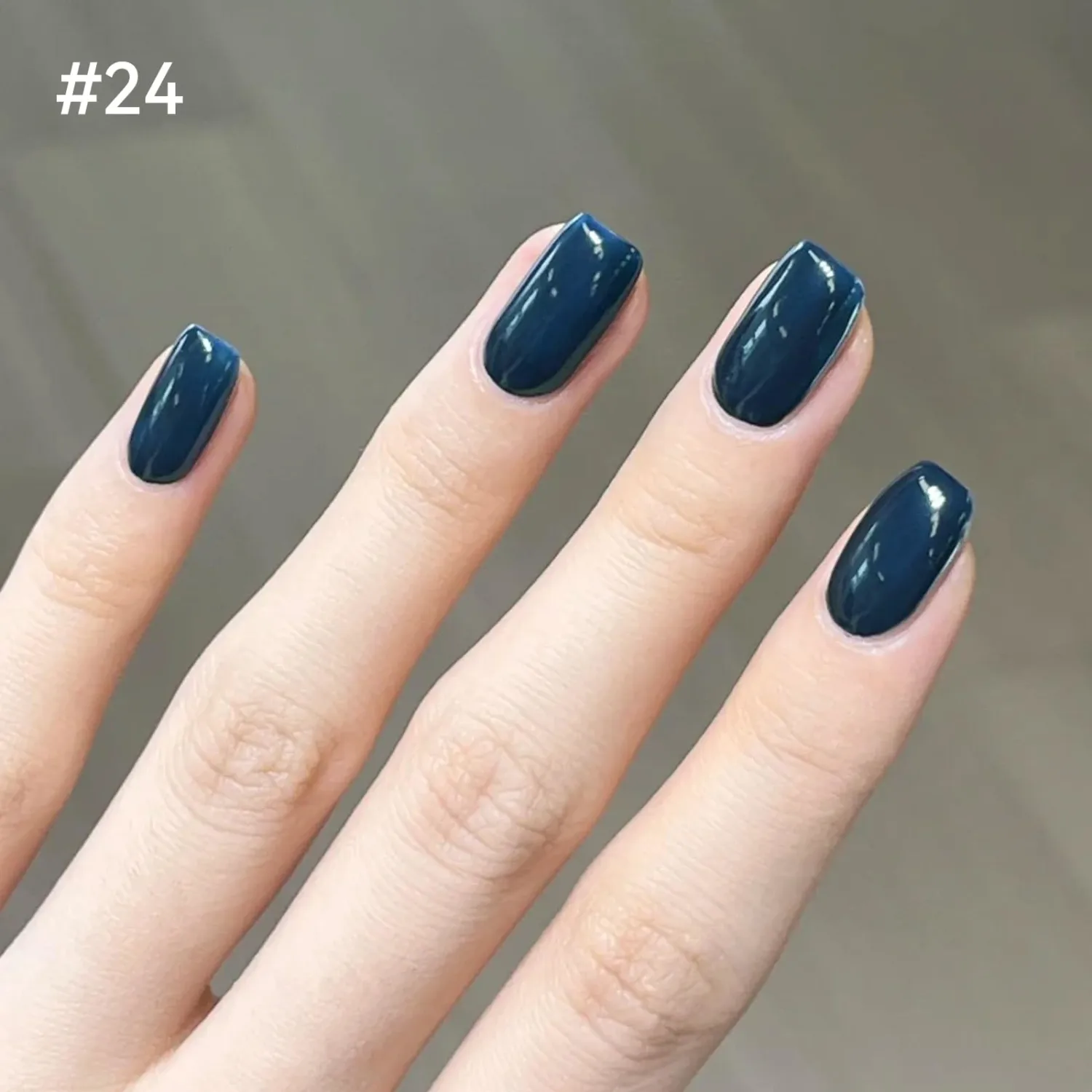 14 ML Nail Polish, Long Lasting Quick Drying Deep Blue Nail Polish, Chip Resistant Nail Lacquer Fingernail Polish, Streak-free Formula DIY Home Manicure Gift for Women #24