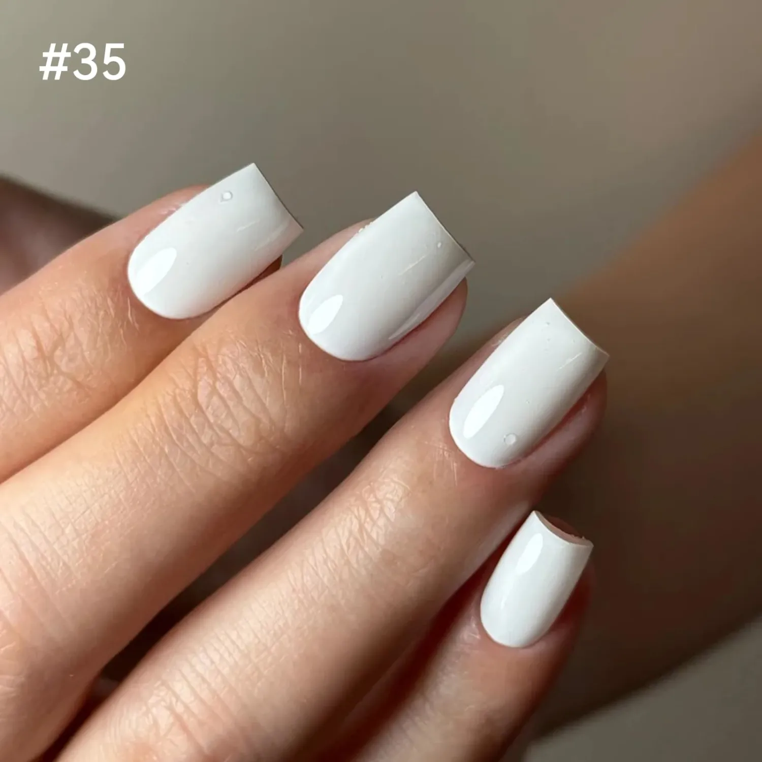 14 ML Nail Polish, Long Lasting Quick Drying White Nail Polish, Chip Resistant Nail Lacquer Fingernail Polish, Streak-free Formula DIY Home Manicure Gift for Women #35