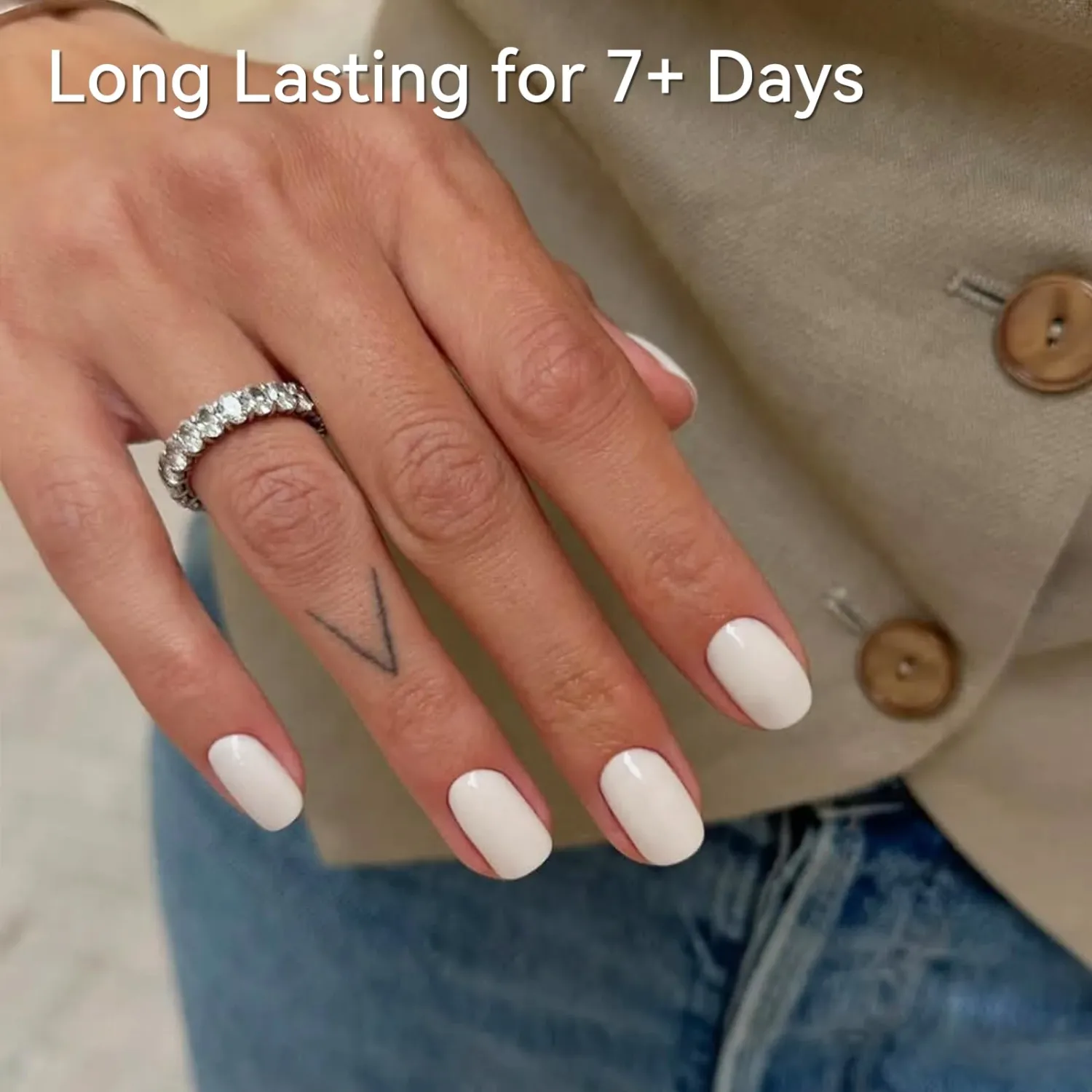 14 ML Nail Polish, Long Lasting Quick Drying White Nail Polish, Chip Resistant Nail Lacquer Fingernail Polish, Streak-free Formula DIY Home Manicure Gift for Women #35