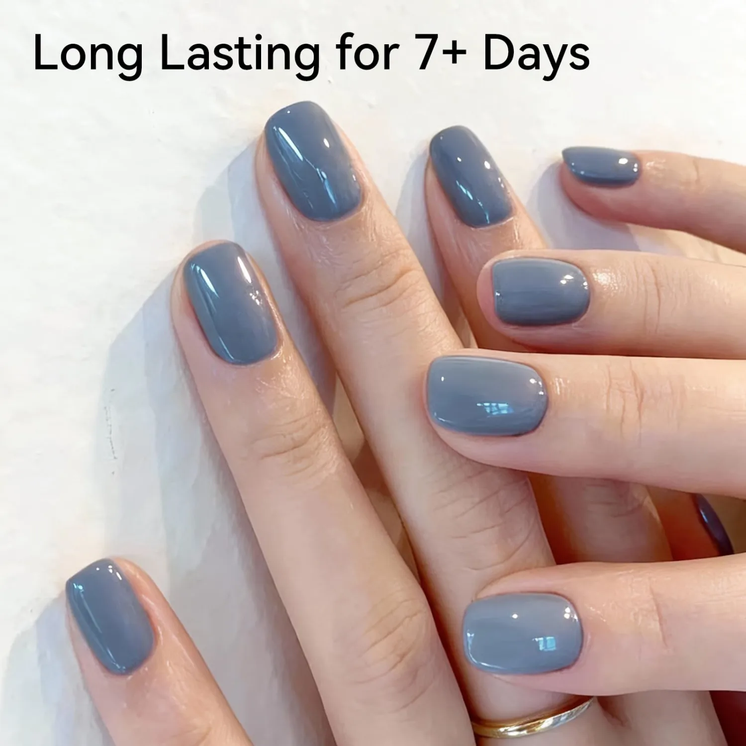 14 ML Nail Polish, Long Lasting Quick Drying Blue Nail Polish, Chip Resistant Nail Lacquer Fingernail Polish, Streak-free Formula DIY Home Manicure Gift for Women #01