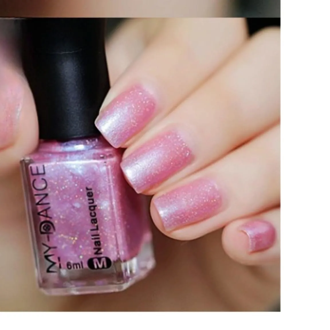 Pearl Pink Purple Nail Polish, Quick Dry Long Lasting Iridescent Peach Pearlescent Rose Lavender Nail Lacquer, Shimmer Shiny Nail Art Polish Air Fast Drying DIY Manicure for Women Girls (05, 6ml)