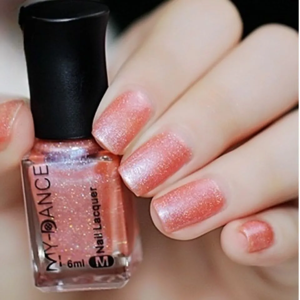 Pearl Nail Polish, Quick Dry Long Lasting Nail Lacquer, Shimmer Shiny Nail Art Polish Air Fast Drying DIY Manicure for Women Girls (12, 6ml)