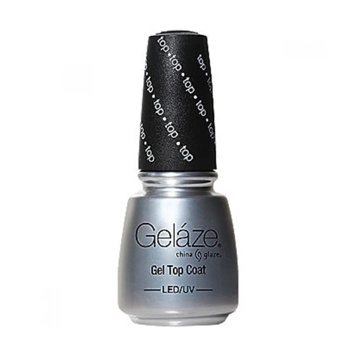 China Glaze Gelaze Gel Polish Top Coat - LED/UV Soak Off Nail Color, Chip-Resistant Protective Layer for Long-Lasting Manicure Shine, 0.33 fl oz