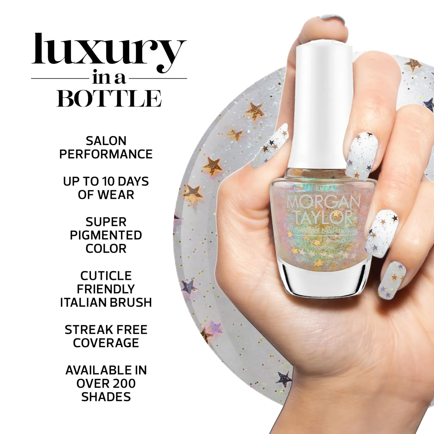 Morgan Taylor Spring Collection Now & Zen - Professional Lacquer. Vibrant, Chip-Resistant, Fast-Drying, Long-Lasting, High-Shine Finish, Perfect for Manicures & Pedicure (Star Walking, 15mL)