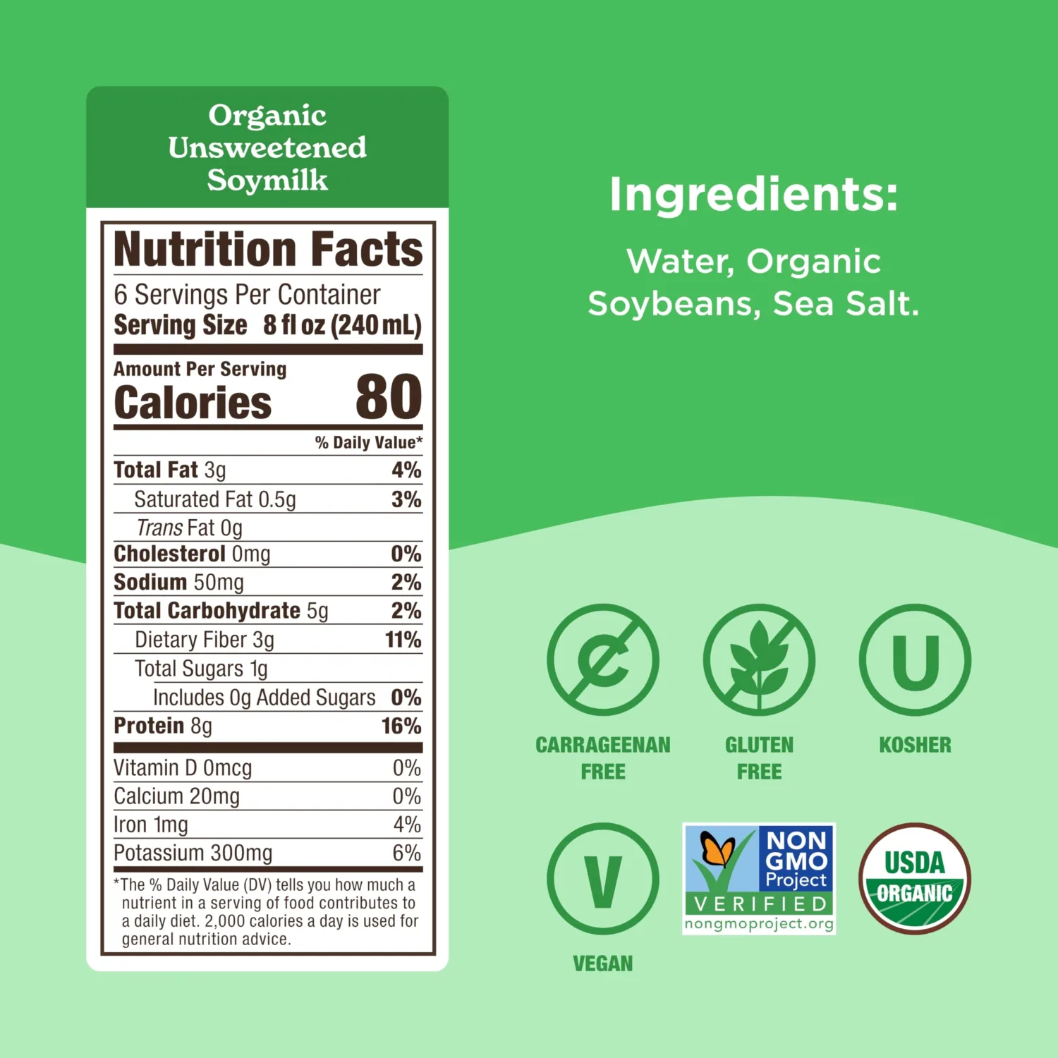 Califia Farms Soymilk Unsweetened Organic, 48 Fl Oz