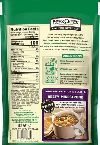 Bear Creek Soup Mix, Minestrone, 8.4 Ounce (Pack of 2)