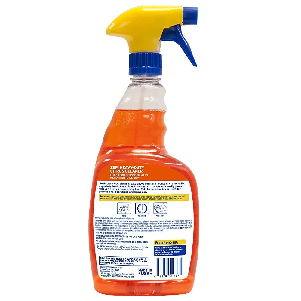 ZEP ZUCIT32CA 32 Oz Degreaser Citrus Scent
