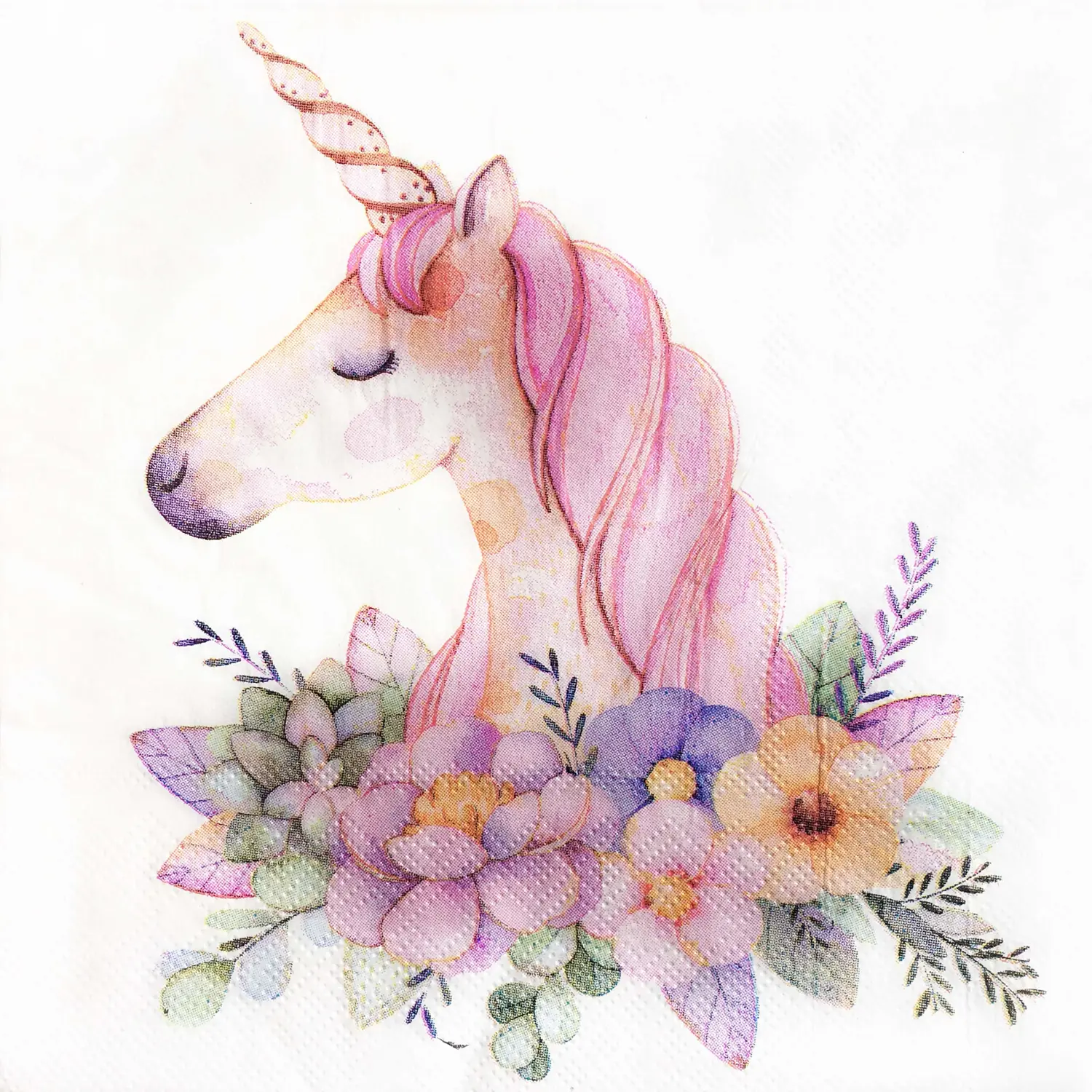 Zelten Colored Paper Napkins (Unicorn)