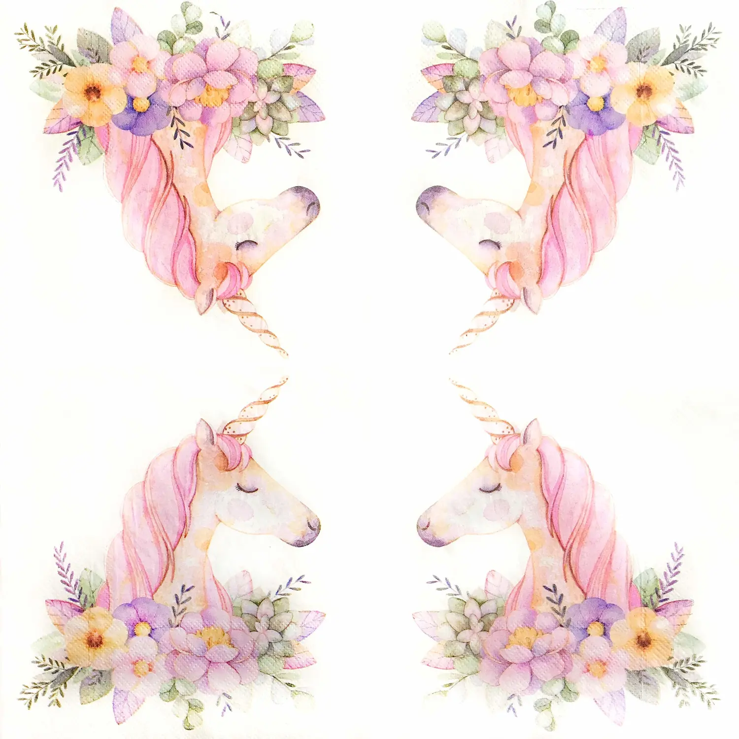 Zelten Colored Paper Napkins (Unicorn)