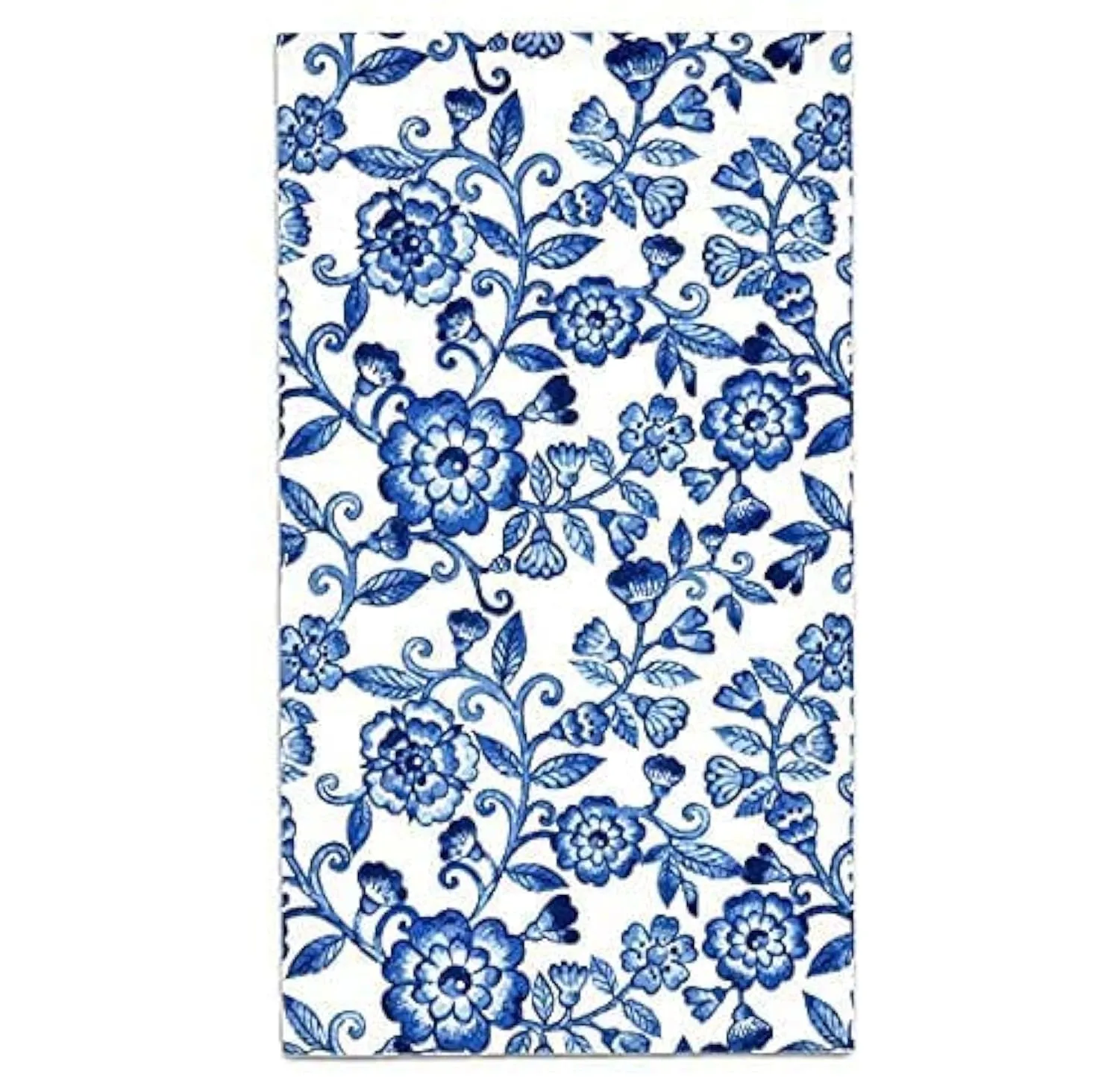 Gift Boutique Blue Floral Guest Napkins 100 Count Disposable Paper Hand Towels Chinoiserie Tea Party Spring Bridal Baby Shower Bathroom Decor