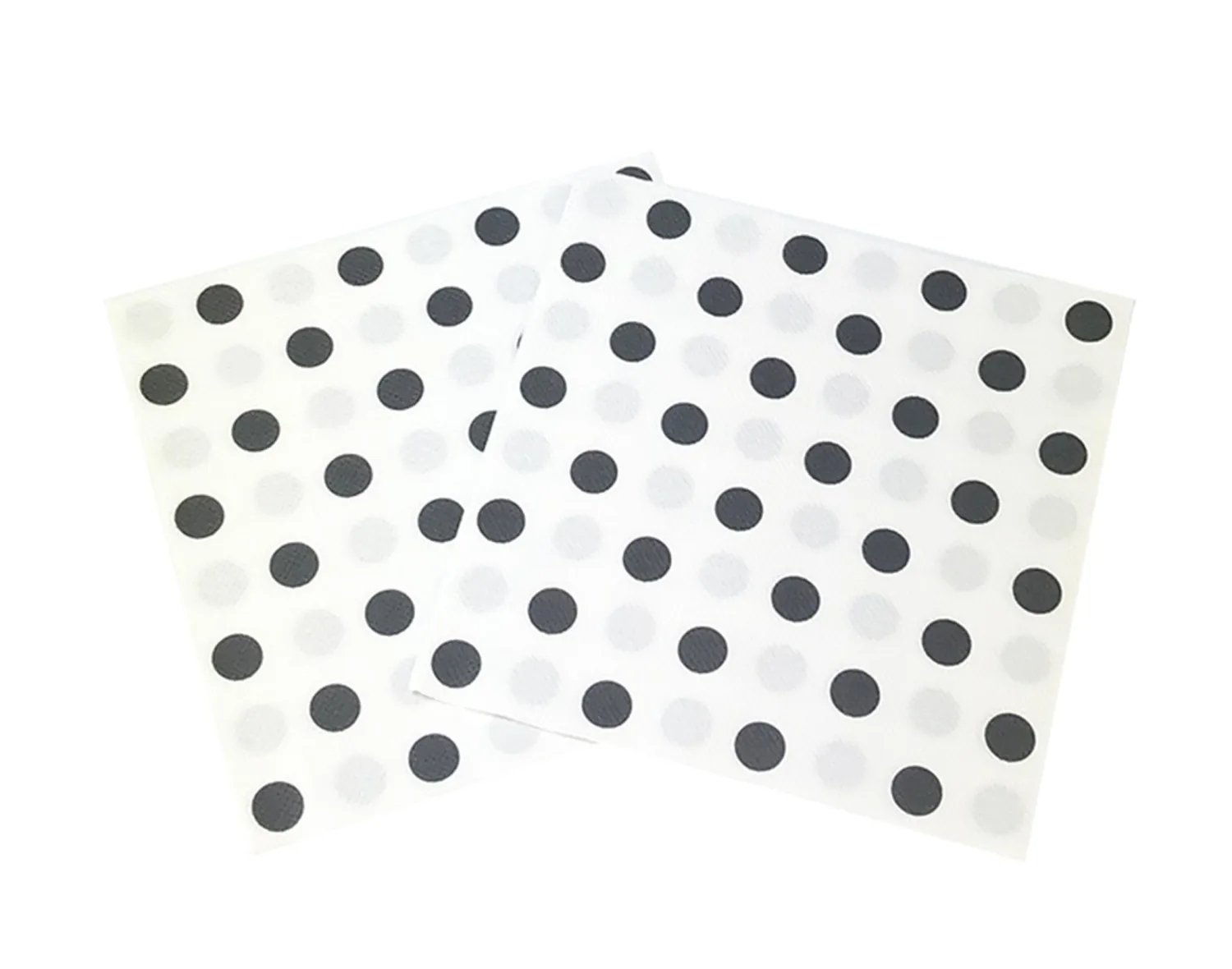 Black Polka Dots White Napkins, 2-Ply Disposable,Wedding Party Napkins Paper Everyday for Birthday Graduation Shower (BlackDots/White),40 pcs 6.5 in