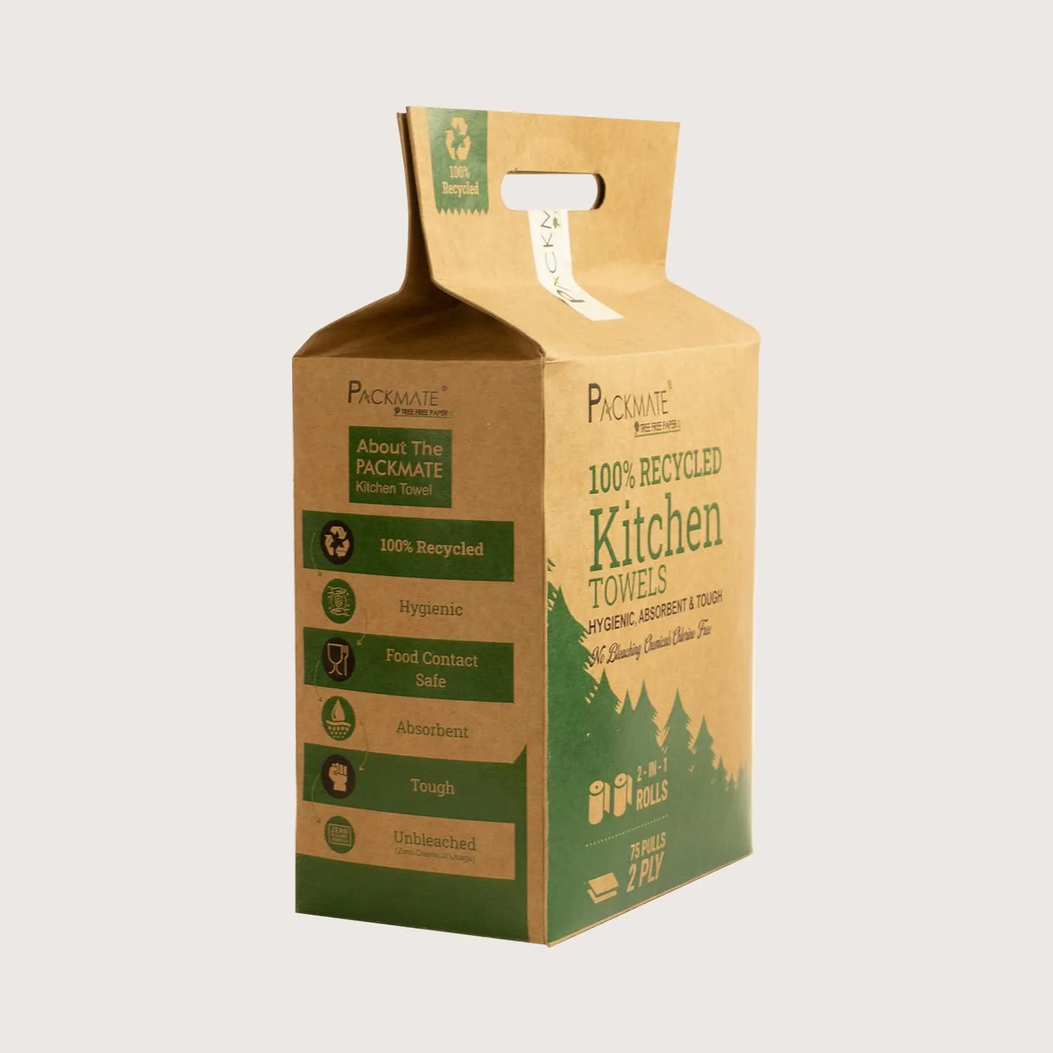 Packmate Kitchen Towels, Made of Recycled Paper, Eco-Friendly