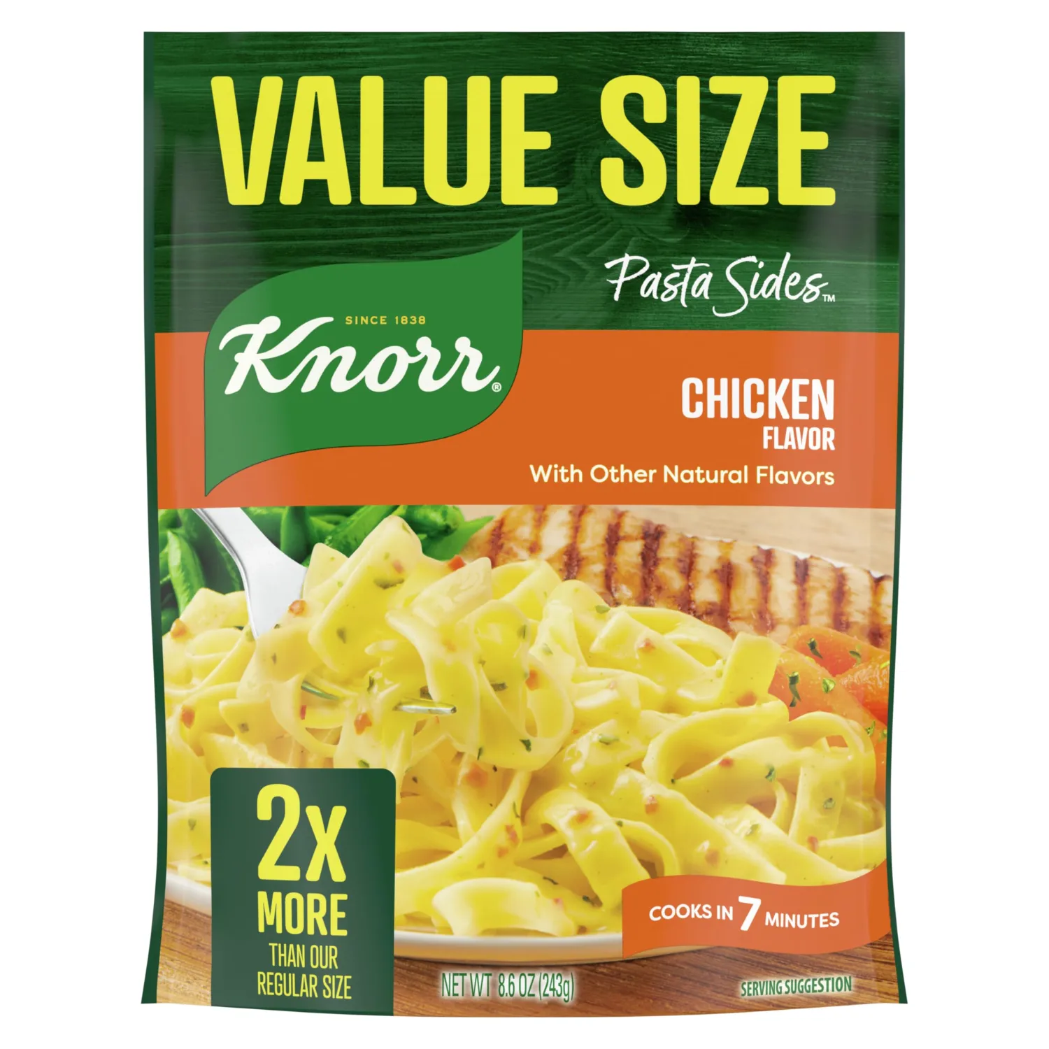 Knorr Pasta Sides Chicken Fettuccine For a Delicious Easy Pasta Meal No Artificial Flavors or Preservatives 8.6 OZ