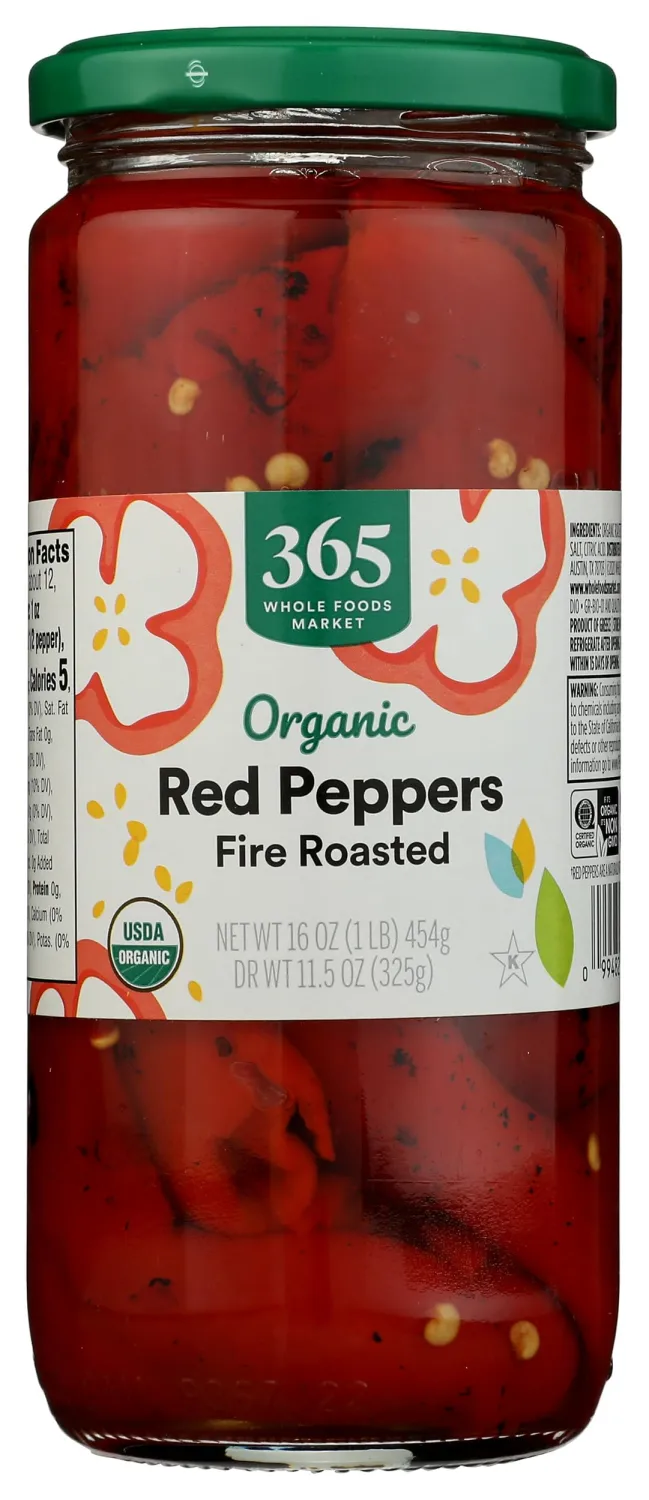 365 By Whole Foods Market, Peppers Red Fire Roasted Organic, 16 Ounce