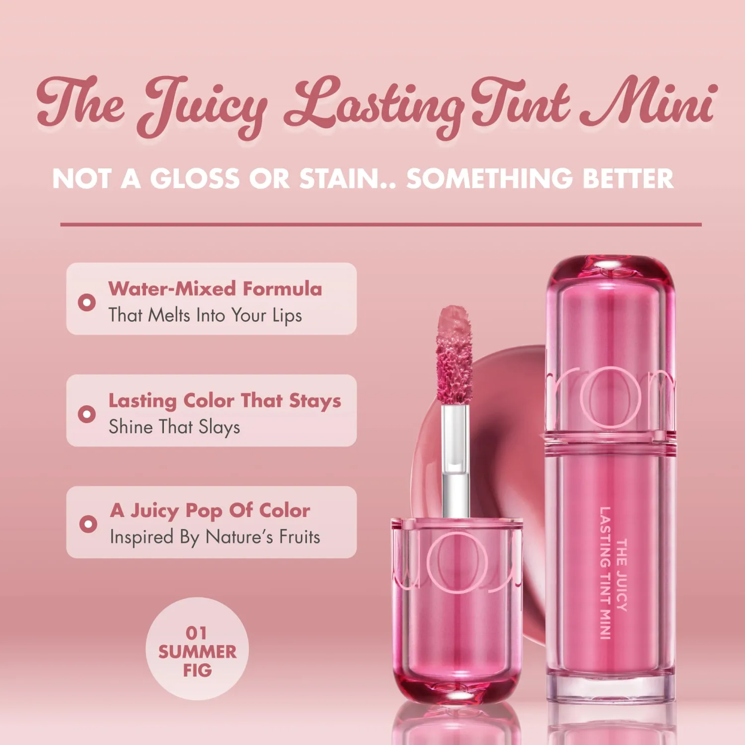 rom&nd THE JUICY LASTING TINT MINI 01 SUMMER FIG