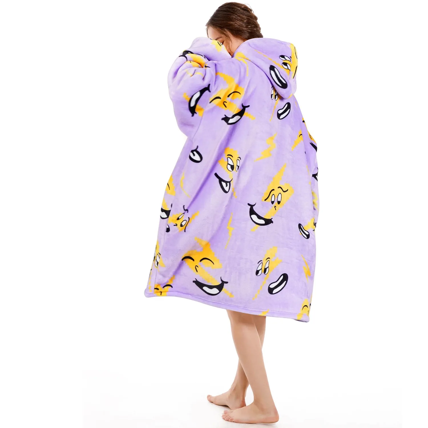 Narecte Cozy Oversized Blanket Hoodie Wearable Blanket Adults Soft Hooded Blanket Hoodie Birthday Gifts for Women Christmas