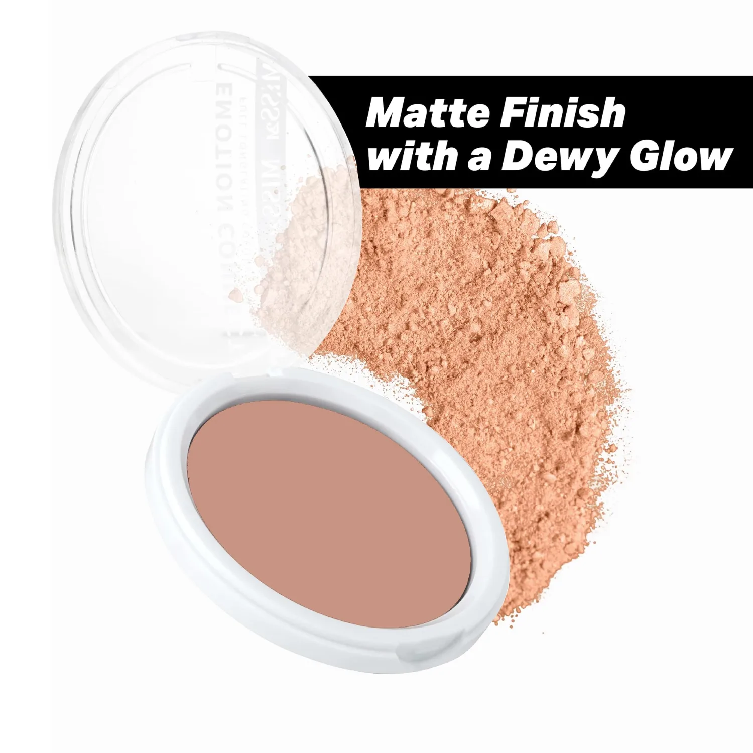Velvet Powder Blurring Blush with Sheer to Medium Buildable Color and Dewy Glow| Emotion Connect Cosmetics: 02 Sensitive Almond, 0.35 Oz