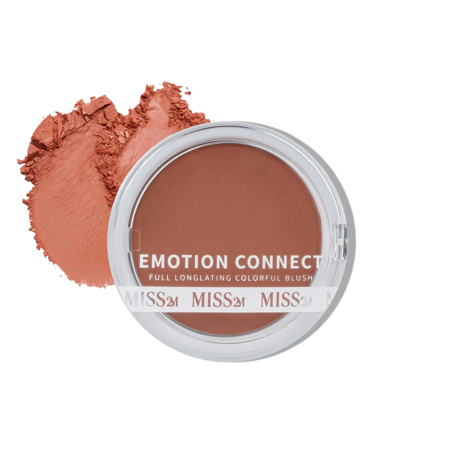 Velvet Powder Blurring Blush with Sheer to Medium Buildable Color and Dewy Glow| Emotion Connect Cosmetics: 02 Sensitive Almond, 0.35 Oz