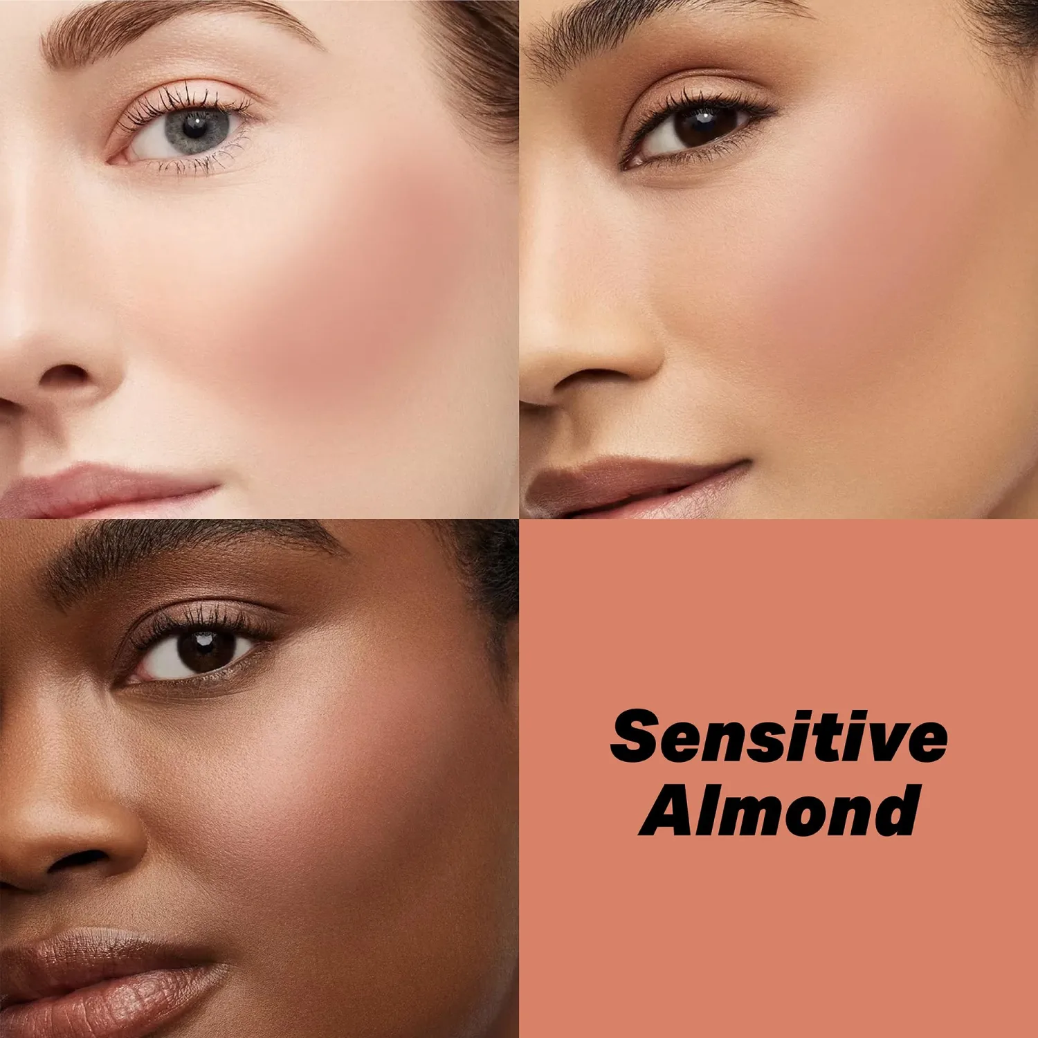 Velvet Powder Blurring Blush with Sheer to Medium Buildable Color and Dewy Glow| Emotion Connect Cosmetics: 02 Sensitive Almond, 0.35 Oz