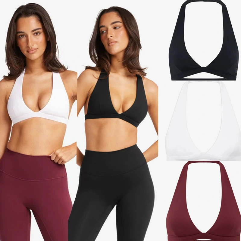 Cross-border E-commerce Sports Bra With Halter Neck For European And American Markets