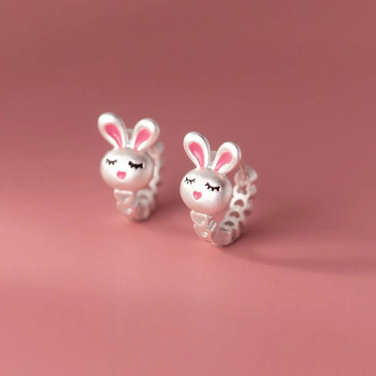 Cute Rabbit Ear Stud Earrings For Women